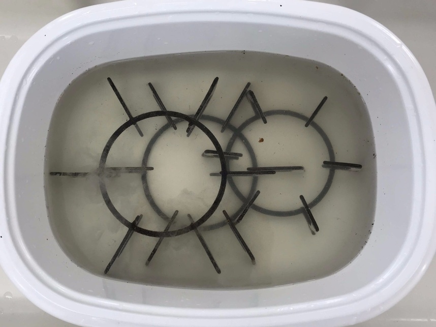 五徳もつけ置きできれいになります